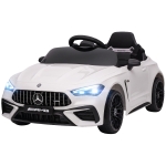 Qaba 12V Electric Car for Kids Licensed Mercedes AMG CLE 53 with Remote, Suspension, Lights, Music for 37-72 Months, White