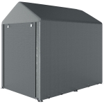 Outsunny 4 x 6ft Outdoor Storage Shed Tent, Portable Shed with Roll-up Door for Motorcycle, Bike, Garden Tools