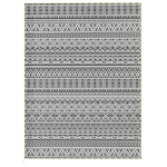 Outsunny Outdoor Rug Carpet with USB Lights Reversible Patio Rug with Carry Bag for Camping 12' x 9'