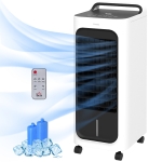 HOMCOM Room Air Cooler with Ice Packs, Ice Cooling Fan Water Humidifier Unit with Remote, Timer, Oscillating