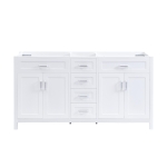 Bathroom Vanity Cabinet Base with 4 Drawers and 4 Doors, Soft Close Storage Cabinet for Traditional Décors, 58.5'' L x 19'' W x 31.5'' H, White