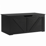 HOMCOM 39.4 Inches Storage Chest, Storage Trunk with 2 Safety Hinges for Living Room, White Wood Grain