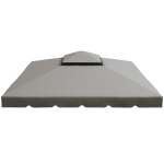 Outsunny Model 84C-051 or 84C-269 10' x 10' Gazebo Replacement Canopy, Light Gray