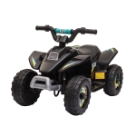 Aosom Kids Ride on ATV, 6V Battery Powered Quad Car with Forward, Reverse Switch, for Boys Girls 18-36 Months, Black