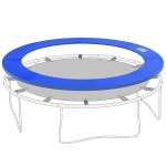 HOMCOM Φ10ft Trampoline Replacement Safety Pad Trampoline Pad Waterproof Spring Cover Blue