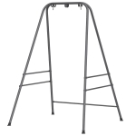 Outsunny Hammock Chair Stand  Indoor and Outdoor Use with Anti-Slip Foot Pads, 2 Carabiners, Gray