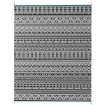 Outsunny Reversible Outdoor Rug Carpet RV Camping Rugs with Carry Bag, 8' x 10', Gray & Cream White Boho