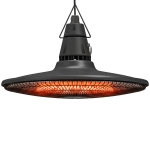 Outsunny 1500W Electric Patio Heater, IP65 Hanging Infrared Outdoor Heater with Carbon Fiber Tube, Remote Control, Black