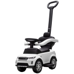 Qaba Land Rover Discovery Licensed Baby Push Car, 2-in-1 Ride on Car with Push Handle and Safety Guardrail, White