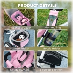 Qaba 6 in 1 Tricycle for Toddler 1-5 Years with Parent-Push Handle, Pink