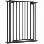 PawHut 30"-32" Baby Gate, 36"H Pet Gate with Auto-Close, Two-Way Open, Pressure Mounted, Black