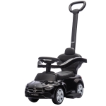Qaba Mercedes-Benz C-Class Licensed Ride-On Push Car, Baby Stroller Walking Car with Parent Control Handle, Horn, Black