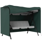 Outsunny Outdoor Patio Hammock Porch Swing Cover with UV, Water, & Dust Fighting Material, 81" x 49" x 65", Dark Green