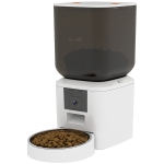 PawHut Automatic Cat Feeder with Camera, 2.4G WiFi, APP Control 8L Pet Feeder 1-10 Meals with 2-Way Audio, Dual Power Supply