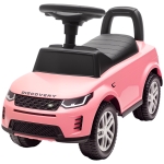 Qaba Licensed Land Rover Ride on Push Car with Anti-Tip Device, Under-Seat Storage, Horn, Engine Sounds for 18-36 M, Pink
