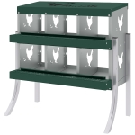 PawHut Chicken Nesting Boxes, 6 Compartment Steel Nesting Boxes for Chickens, Wall Mount Egg Laying Boxes with Vented Holes