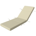 Outsunny Chaise Lounge Cushion, 4" Thick Outdoor Lounge Chair Cushions with Ties for Patio, 26" x 80", Cream White