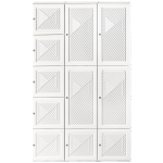 HOMCOM Portable Wardrobe Closet, Folding Bedroom Wardrobe, Clothes Storage Organizer with 8 Cube Compartments, White