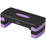 Soozier Aerobic Exercise Step Platform, 4"/6"/8" Adjustable Aerobic Stepper with Risers, Workout Stepper for Home Gym, Purple