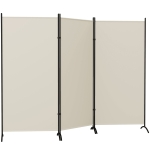 HOMCOM 6' 3 Panel Room Divider, Indoor Privacy Screen for Home, Light Gray