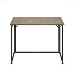 Sleek Folding Desk with Sturdy Steel Legs and MDF Top, Space-Saving Small Computer Writing Table for Apartment, 39.5" L x 19.5" W x 29" H, Grey