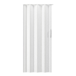 32" W Sleek Foldable Accordion Door with Double-Walled Panels, Space-Saving Interior PVC Sliding Door for Bedroom, 32'' L x 1'' W x 80'' H, White Oak