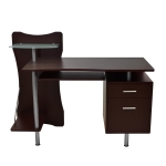 Practical Computer Desk with File Drawer and Spacious Desktop, Storage Workstation for Study Areas and Offices, 51″ L x 22″ W x 39.5″ H, Chocolate