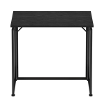 Sleek Folding Desk with Durable Steel Frame, Space-Saving Small Computer Writing Table for Apartment, 31.5" L x 15.5" W x 29" H, Black