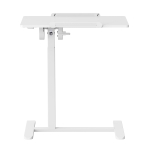 Sit-to-Stand Laptop Cart with Tilt Desk, Versatile Mobile Stand for home offices, classrooms, or bedside, 27.5" L x 16.5" W x 27" H, White