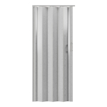 Stylish Foldable Accordion Door with Magnetic Close Latch, Space-Saving Interior PVC Sliding Door for Closet, 32" L x 0.5" W x 80" H, Grey