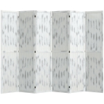 HOMCOM Screen Divider Room Divider Screen with Foldable Design for Indoor Bedroom Office 5.5' Rustic White