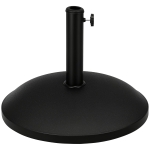 Outsunny 55 lbs Cement Round Umbrella Base Holder 20" Heavy Duty Parasol Stand for Patio, Outdoor, Backyard, Black