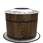 Outsunny Smokeless Fire Pit, Portable Camping Bonfire Stove with Mat for Backyard, Patio, Picnic, Magnesium Oxide, Brown