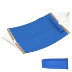 Outsunny Outdoor Hammock 2-Person, with Pillow & Pad, 440 lbs Capacity, Navy Blue