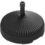 Outsunny Round Patio Umbrella Base Holder, Heavy Duty Outdoor Umbrella Stand Base, Black