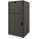 Outsunny Outdoor Towel Rack for Pool w/ Drawer & Cabinet, Dark Brown