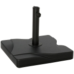 Outsunny 44lbs Square Cement Patio Umbrella Base Stand, Outdoor Garden Parasol Base Umbrella Weight Stand Holder Fits Φ1.3", Φ1.5" and Φ2.0" Pole - Black