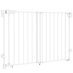 PawHut 29"-44" Wide Dog Gate, 29" H, Pet Gate with Auto-Close, Single Hand Operation, Wall-Mounted, No-Threshold Design