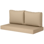 Outsunny 2 Seat Patio Furniture Cushions, 46x26x5 in, Thick Outdoor Loveseat Cushion Set with Removable Cover, Fade-Resistant Replacement Cushions for Outdoor Furniture, Couch, Bench, Swing, Beige