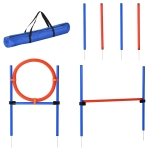 PawHut Dog Pet Agility Training Kit High Jump Weave Pole Ring Obedience Training Set Adjustable Equipment Portable