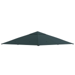 Outsunny 10' x 10' Square Gazebo Canopy Replacement UV Protected Top Cover Sun Shade Charcoal Green