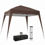 Outsunny 8' x 8' Pop Up Canopy, Outdoor Folding Tent, Portable Party Tent with Carrying Bag for Camping, Party, Picnic, Coffee