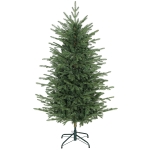 HOMCOM 5 ft Artificial Christmas Tree with Dense Realistic Branches, Full Ponderosa Fir, Hinged Xmas Tree, Easy Assembly