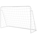 Soozier Soccer Goal, 8 x 5ft Portable Practice Soccer Net with Nylon Mesh, Steel Frame, for Indoor and Outdoor Use