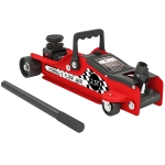 HOMCOM Low Profile Car Jack, Hydraulic Racing Floor Jack, 3.1"-14.1" Lifting Range, 2.5 Ton (5,000 lb) Capacity, Red
