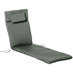 Outsunny Garden Lounger Chair Cushion Replacement, Deep Seat Patio Cushions with Thick Padded, Headrest, Removable Cover, Cushion ONLY, Grey