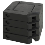 Outsunny 4PCs Patio Umbrella Base, Water or Sand Filled Cantilever Umbrella Weights for Cross Base with Handles, HDPE