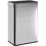 HOMCOM 14.5 Gal (55 L) Sensor Can, Garbage Can with Soft-Close Butterfly Lid, Fingerprint-Proof Stainless Steel, Silver
