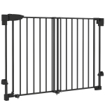 PawHut 29"-44" Wide Dog Gate, 29" H, Pet Gate with Auto-Close, Single Hand Operation, Wall-Mounted, No-Threshold Design