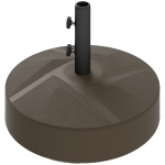 Outsunny Patio Umbrella Base Holder, Heavy Duty Outdoor Umbrella Stand Base, Brown